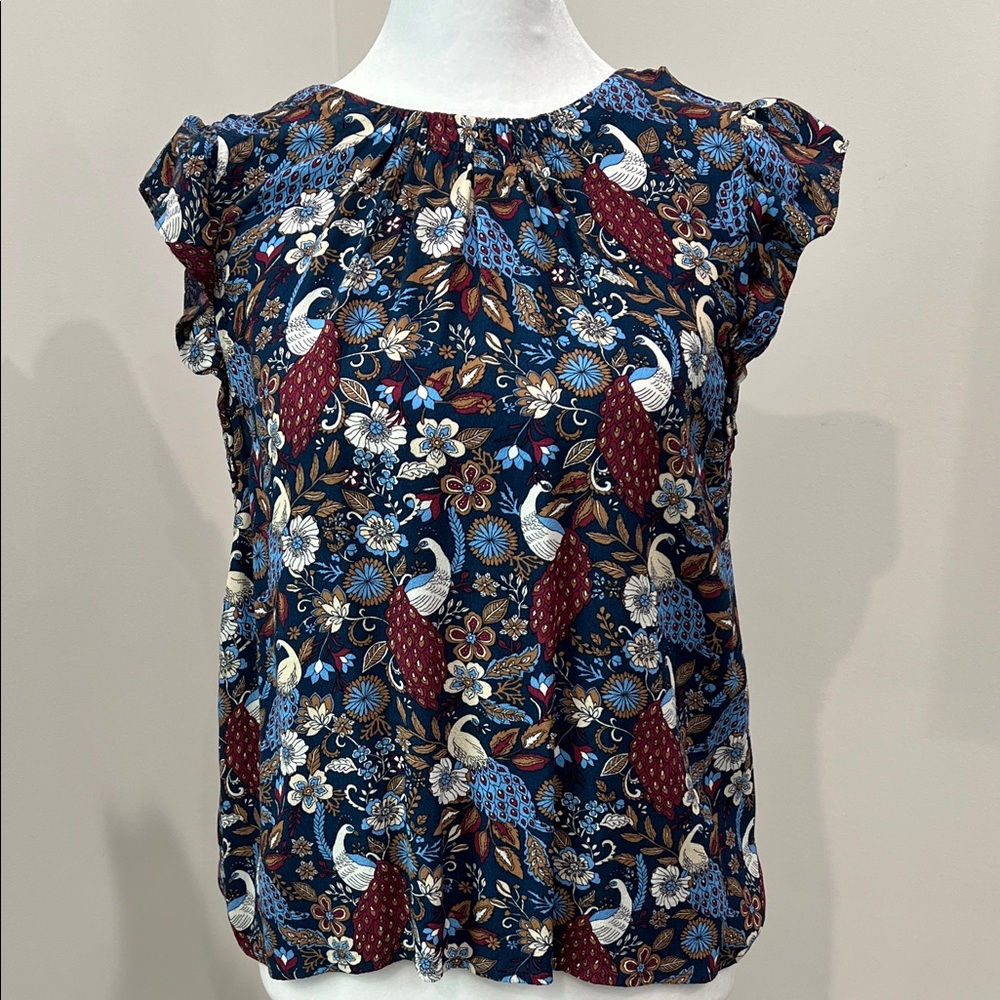 LOFT Multicolor Floral Blouse